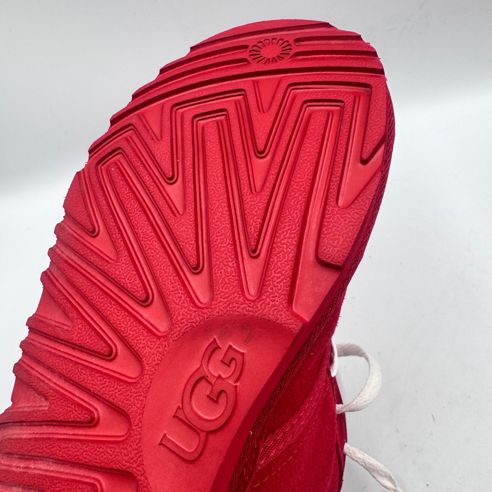 UGG NEUMEL CHUKKABOOTS Womens Size 6 Red Suede Shearling Lined Lace Up 1017320K - Picture 10 of 12